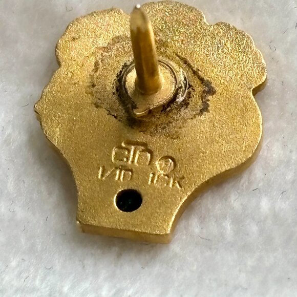 Vintage Letter F Initial Pin- Tie Tack 1/10K Gold - Picture 6 of 8